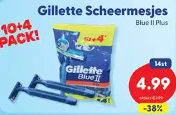 Die Grenze Gillette Scheer mesjes Blue II Plus aanbieding