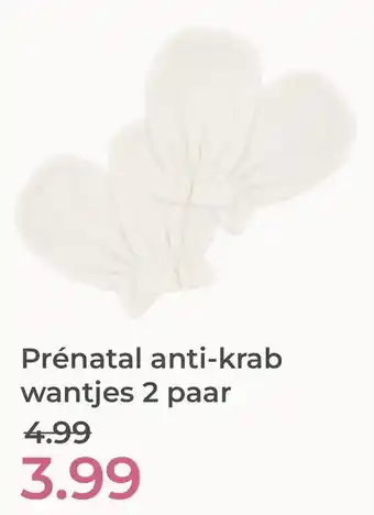 Prenatal Prénatal anti-krab wantjes aanbieding