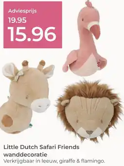 Prenatal Little Dutch Safari Friends wanddecoratie aanbieding