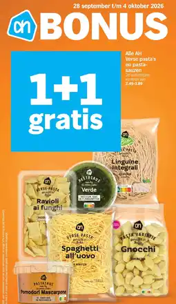 Albert Heijn Alle AH Verse Pasta's en Pasta-Sauzen aanbieding