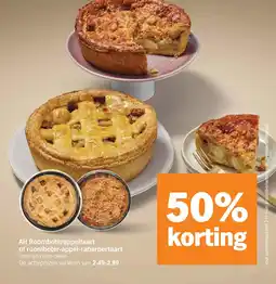 Albert Heijn AH Roomboterappeltaart of roomboter-appel-rabarbertaart aanbieding