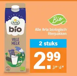 Albert Heijn Alle Arla biologisch literpakken aanbieding