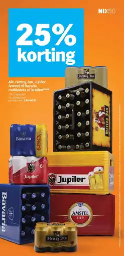 Albert Heijn Alle Hertog Jan, Jupiler, Amstel of Bavaria multipacks of kratten aanbieding