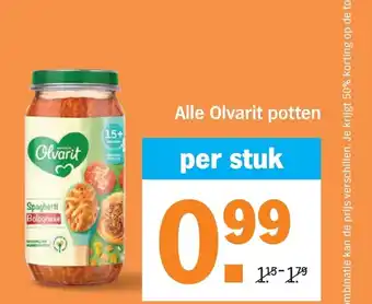 Albert Heijn Alle Olvarit potten aanbieding