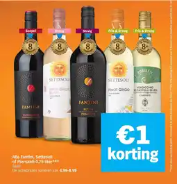 Albert Heijn Alle Fantini, Settesoli of Piersanti 0.75 liter aanbieding