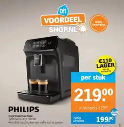 Albert Heijn PHILIPS Espressomachine 1200 Series EP1200/00 aanbieding