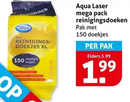 Hoogvliet Aqua Laser mega pack reinigingsdoeken aanbieding