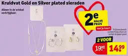 Kruidvat Kruidvat Gold en Silver plated sieraden aanbieding