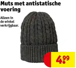 Kruidvat Muts met antistatische voering aanbieding