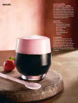 Albert Heijn Iced vanilla strawberry coffee aanbieding