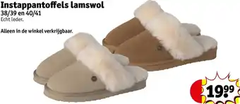 Kruidvat Instappantoffels lamswol aanbieding