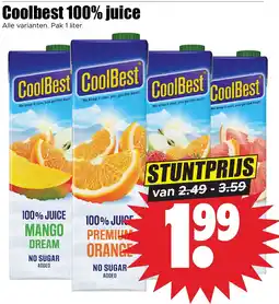 Dirk Coolbest 100% juice aanbieding