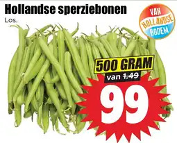 Dirk Hollandse sperziebonen aanbieding