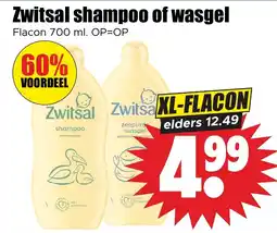Dirk Zwitsal shampoo of wasgel aanbieding