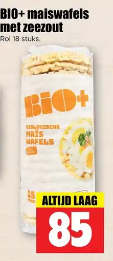 Dirk BIO+ maiswafels met zeezout aanbieding