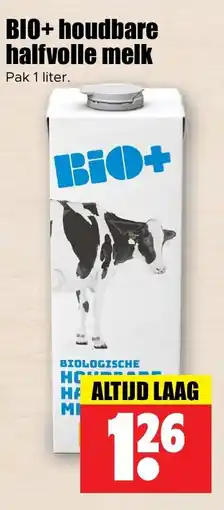 Dirk BIO+ houdbare halfvolle melk aanbieding
