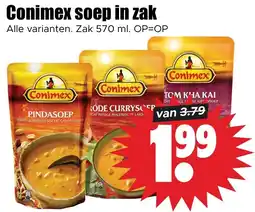 Dirk Conimex soep in zak aanbieding