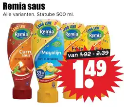 Dirk Remia saus Alle varianten. Statube 500 ml. aanbieding