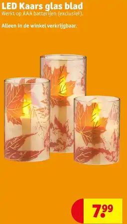 Kruidvat LED Kaars glas blad aanbieding