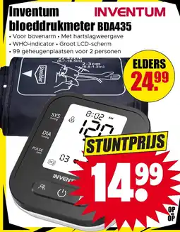 Dirk Inventum bloeddrukmeter BDA435 aanbieding