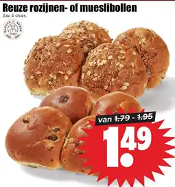 Dirk Reuze rozijnen- of mueslibollen aanbieding