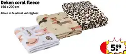 Kruidvat Deken coral fleece aanbieding