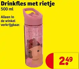 Kruidvat Drinkfles met rietje aanbieding