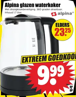 Dirk Alpina glazen waterkoker aanbieding