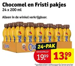 Kruidvat Chocomel en Fristi pakjes aanbieding
