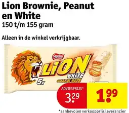 Kruidvat Lion Brownie, Peanut en White aanbieding