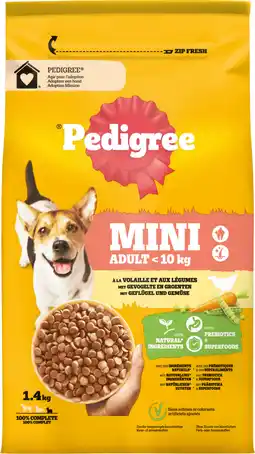 Dirk Pedigree Hondenvoer adult mini gevogelte en groente aanbieding