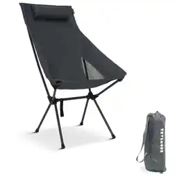 ANWB Trvlmore Campingstoel Opvouwbaar 120KG Vouwstoel Zwart aanbieding