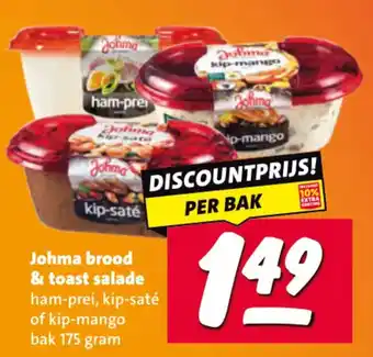 Nettorama Johma brood & toast salade aanbieding