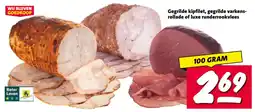 Nettorama Gegrilde kipfilet, gegrilde varkensrollade of luxe runderrookvlees aanbieding