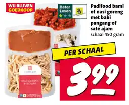 Nettorama Padifood bami of nasi goreng met babi pangang of saté ajam aanbieding