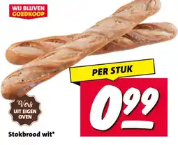 Nettorama Stokbrood wit* aanbieding