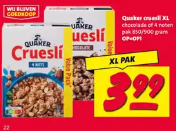 Nettorama Quaker cruesli aanbieding