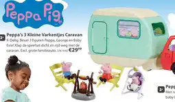 Top1Toys Peppa Pig Peppa's 3 Kleine Varkentjes Caravan aanbieding