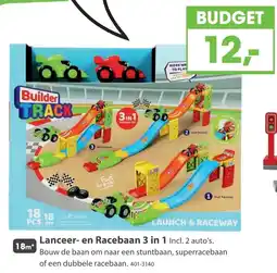 Top1Toys Builder Track Lanceer- en Racebaan 3 in 1 aanbieding