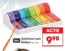 Top1Toys Xylofoon met Rollen 405-7032 aanbieding