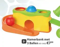 Top1Toys Hamerbank met 3 Ballen aanbieding