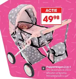 Top1Toys Poppenwagen 2-in-1 aanbieding