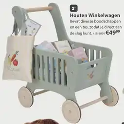 Top1Toys Houten winkelwagen aanbieding