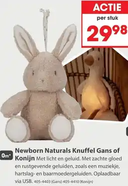 Top1Toys Newborn naturals knuffel gans of konijn aanbieding