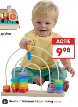 Top1Toys Houten Telraam Regenboog aanbieding