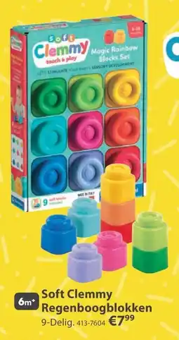 Top1Toys Soft Clemmy Regenboogblokken aanbieding