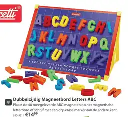 Top1Toys Quercetti Dubbelzijdig Magneetbord Letters ABC aanbieding