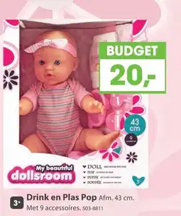 Top1Toys My beautiful dollsroom Drink en Plas Pop aanbieding