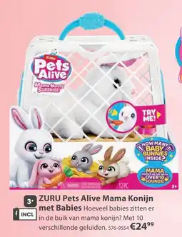 Top1Toys ZURU Pets Alive Mama Konijn met Babies aanbieding
