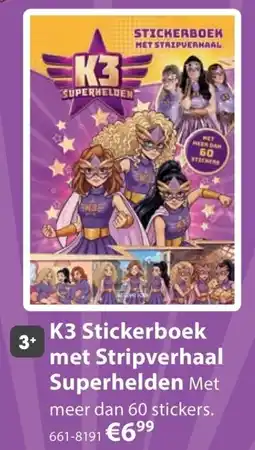 Top1Toys K3 Stickerboek met Stripverhaal Superhelden aanbieding